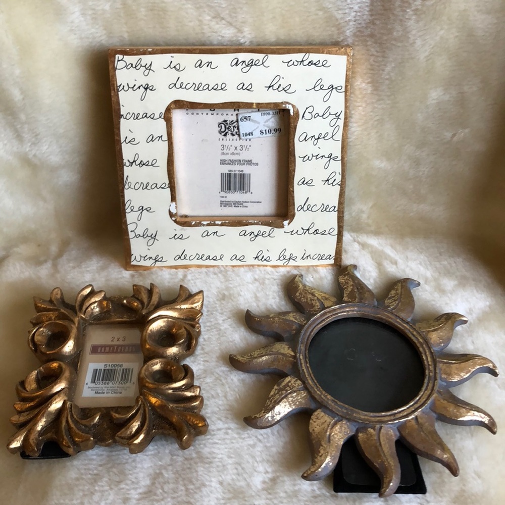 Three Piece Gold Frame Set